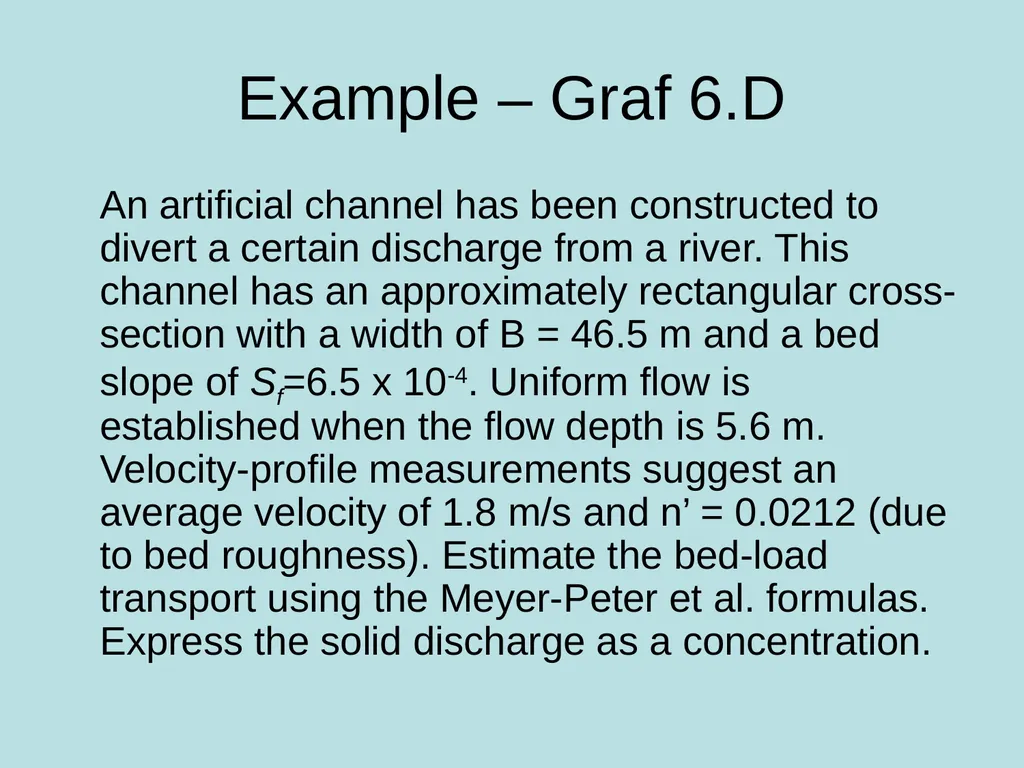 Fluvial Hydraulics CH-6 Bed-Load Transport - slide 36 of 82