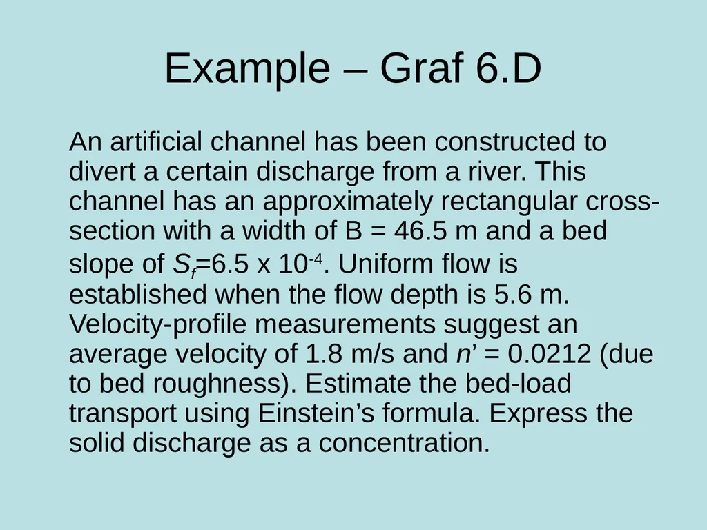 Fluvial Hydraulics CH-6 Bed-Load Transport - slide 67 of 82