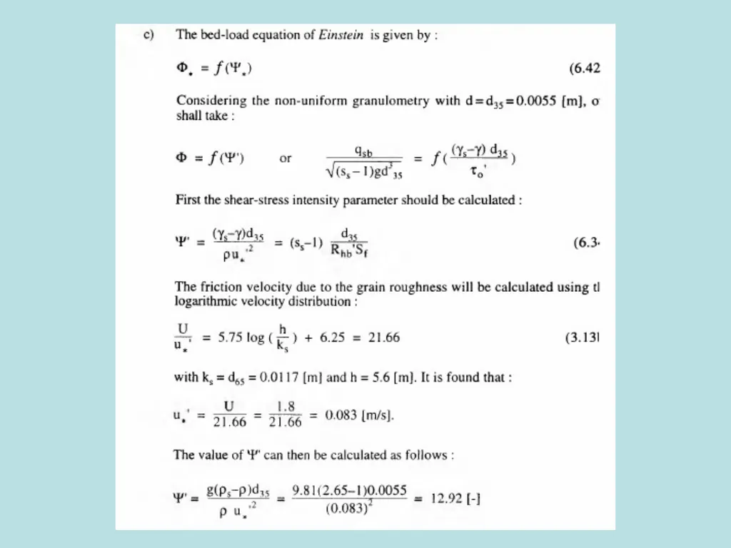 Fluvial Hydraulics CH-6 Bed-Load Transport - slide 68 of 82