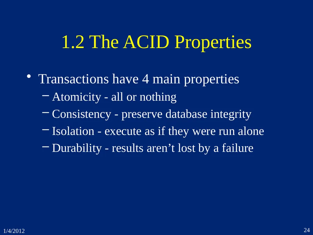 1. Introduction CSEP 545 Transaction Processing - slide 24 of 66