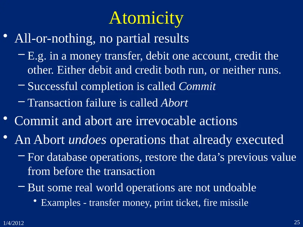 1. Introduction CSEP 545 Transaction Processing - slide 25 of 66