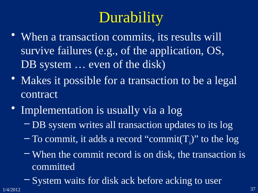 1. Introduction CSEP 545 Transaction Processing - slide 37 of 66
