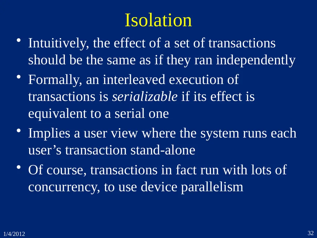 1. Introduction CSEP 545 Transaction Processing - slide 32 of 66