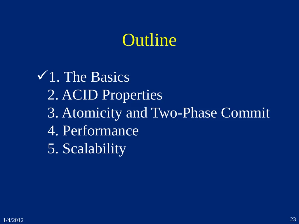 1. Introduction CSEP 545 Transaction Processing - slide 23 of 66