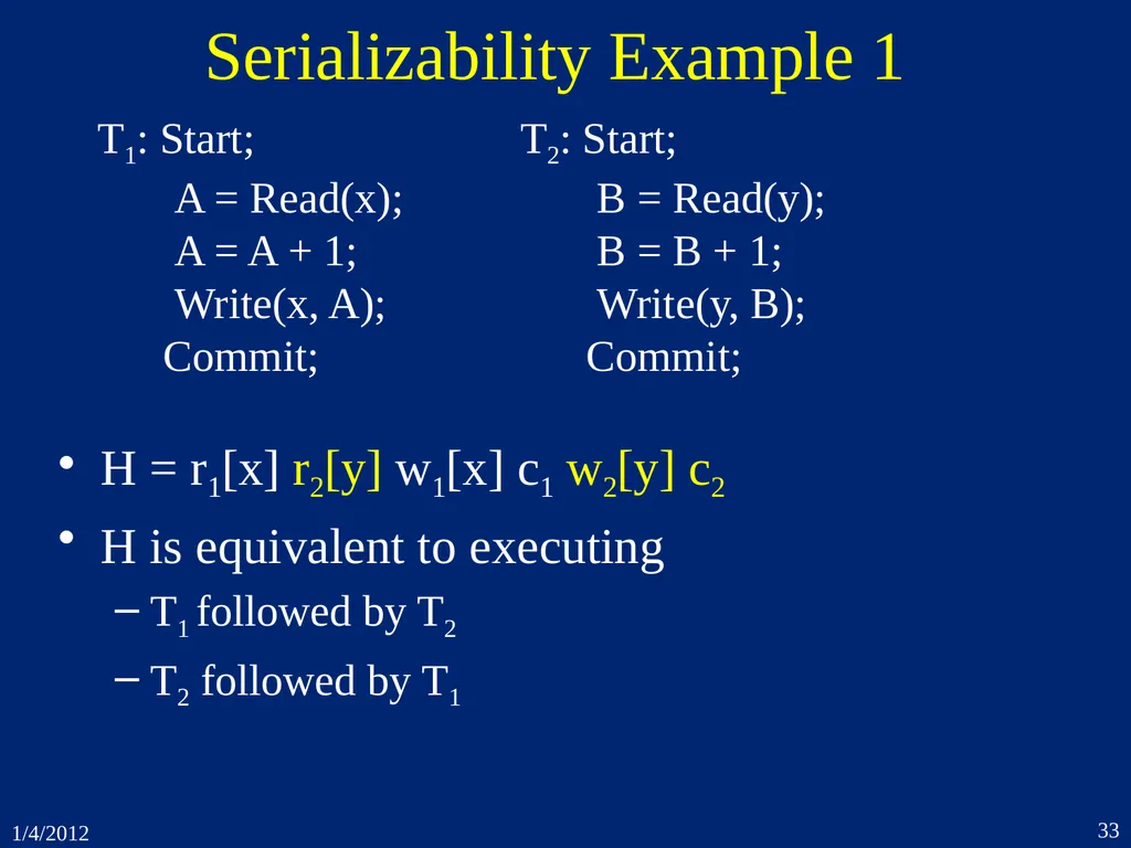 1. Introduction CSEP 545 Transaction Processing - slide 33 of 66