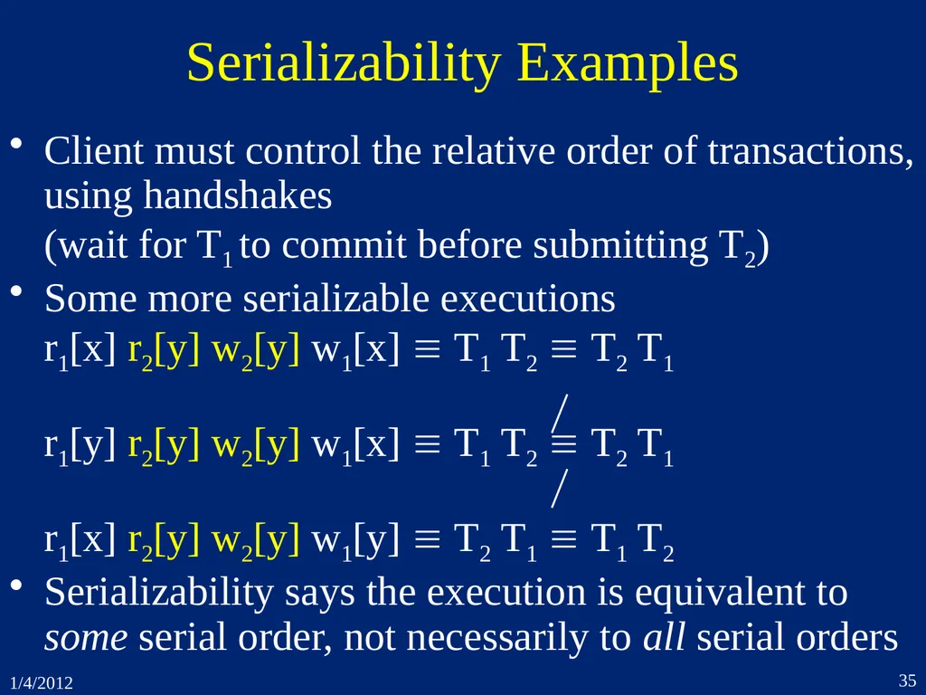 1. Introduction CSEP 545 Transaction Processing - slide 35 of 66