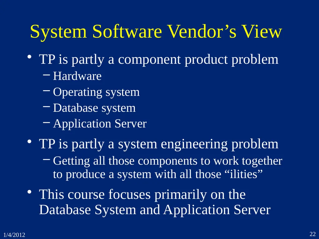1. Introduction CSEP 545 Transaction Processing - slide 22 of 66