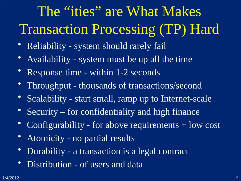 1. Introduction CSEP 545 Transaction Processing - slide 4 of 66