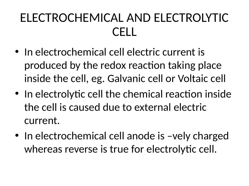 ELECTROCHEMISTRY INTRODUCTION .Electrochemistry is - slide 5 of 20