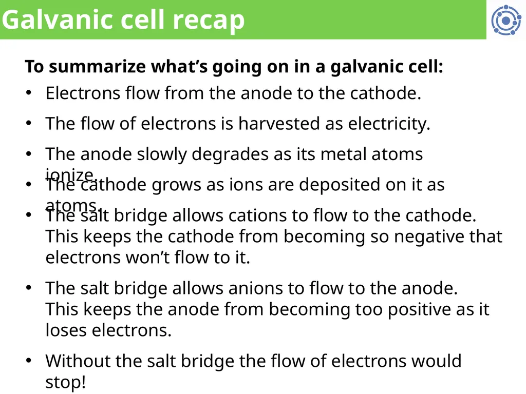 CHE 1031: General Chemistry I Electrochemistry - slide 8 of 13