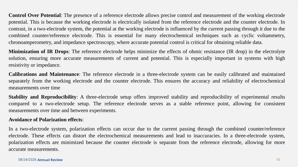 TWO VS THREE ELECTRODE SYSTEM TITLE PRESENTED TO: - slide 10 of 14