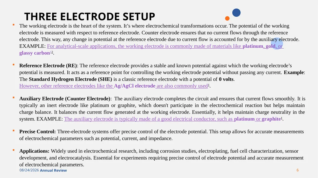 TWO VS THREE ELECTRODE SYSTEM TITLE PRESENTED TO: - slide 6 of 14