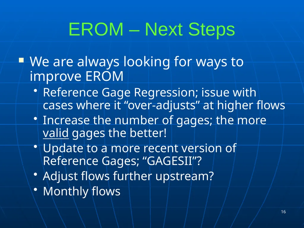 1 Improved Flow Estimates in NHDPlus Version 02 - slide 16 of 18