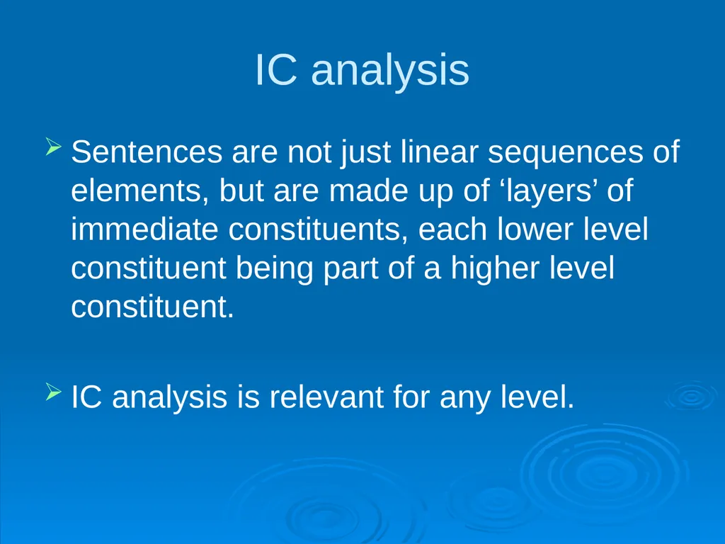 The Immediate Constituents Theory Methods of - slide 13 of 19