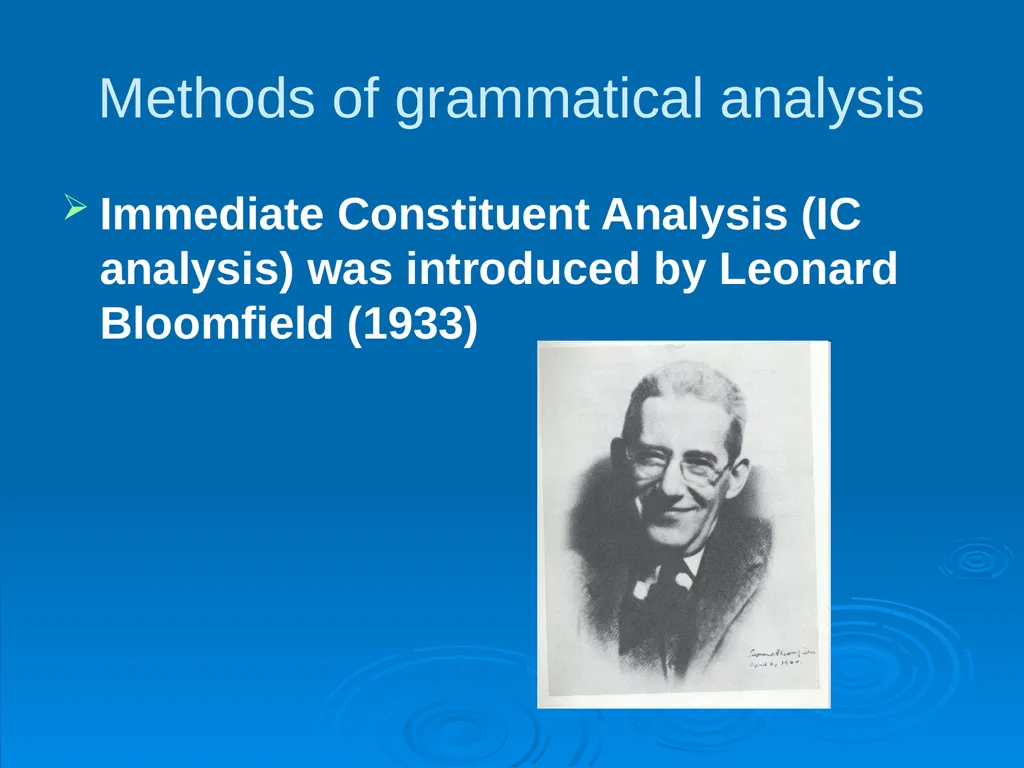 The Immediate Constituents Theory Methods of - slide 2 of 19
