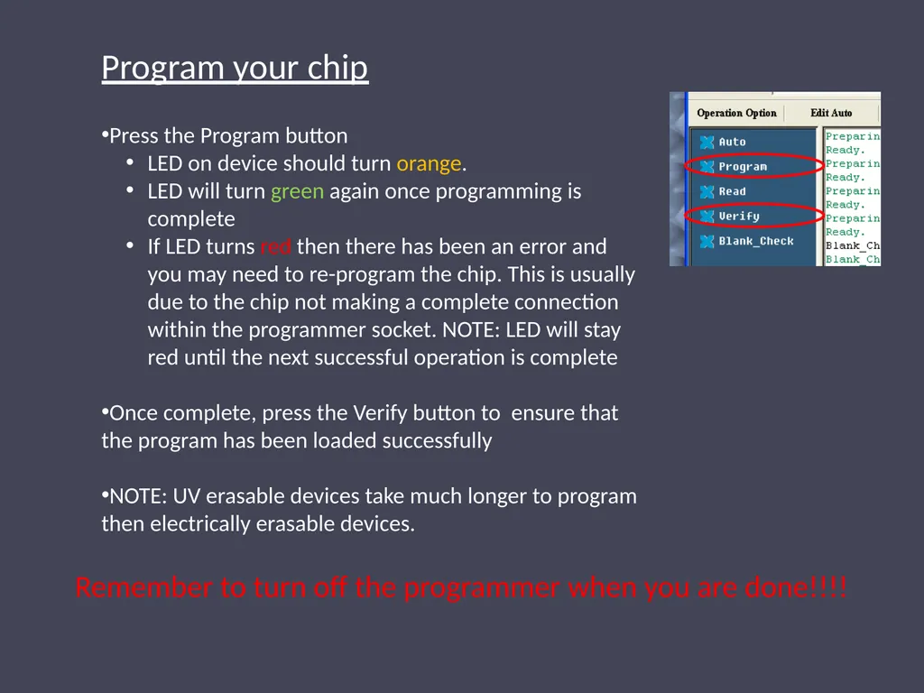 How to Program an IC Chip Using the SUPERPRO 280U - slide 10 of 10