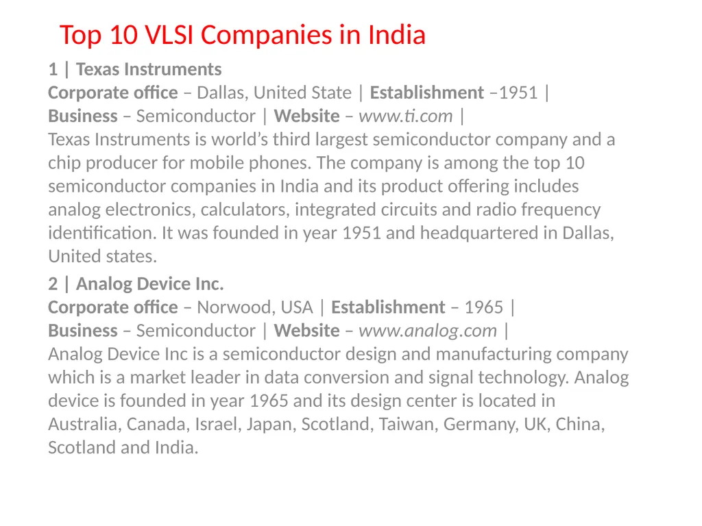 What is VLSI? Very-large-scale integration (VLSI) - slide 10 of 15