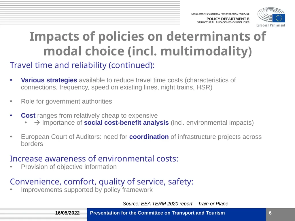 Medium and long distance passenger and freight - slide 6 of 12