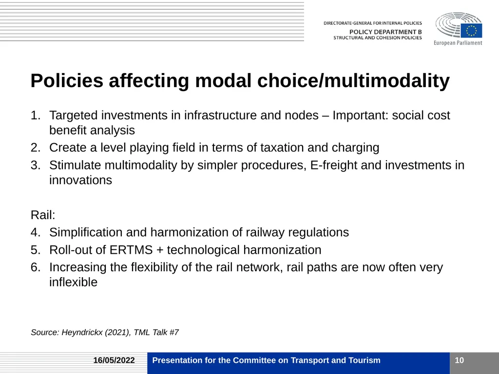 Medium and long distance passenger and freight - slide 10 of 12