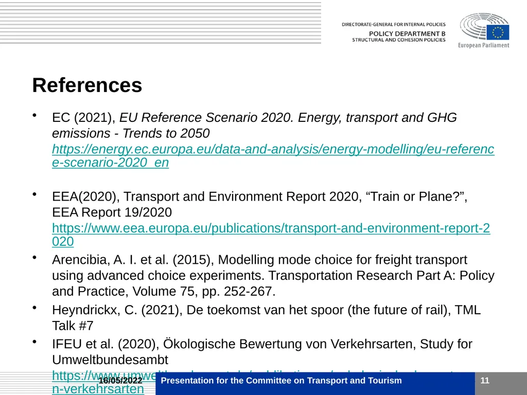 Medium and long distance passenger and freight - slide 11 of 12