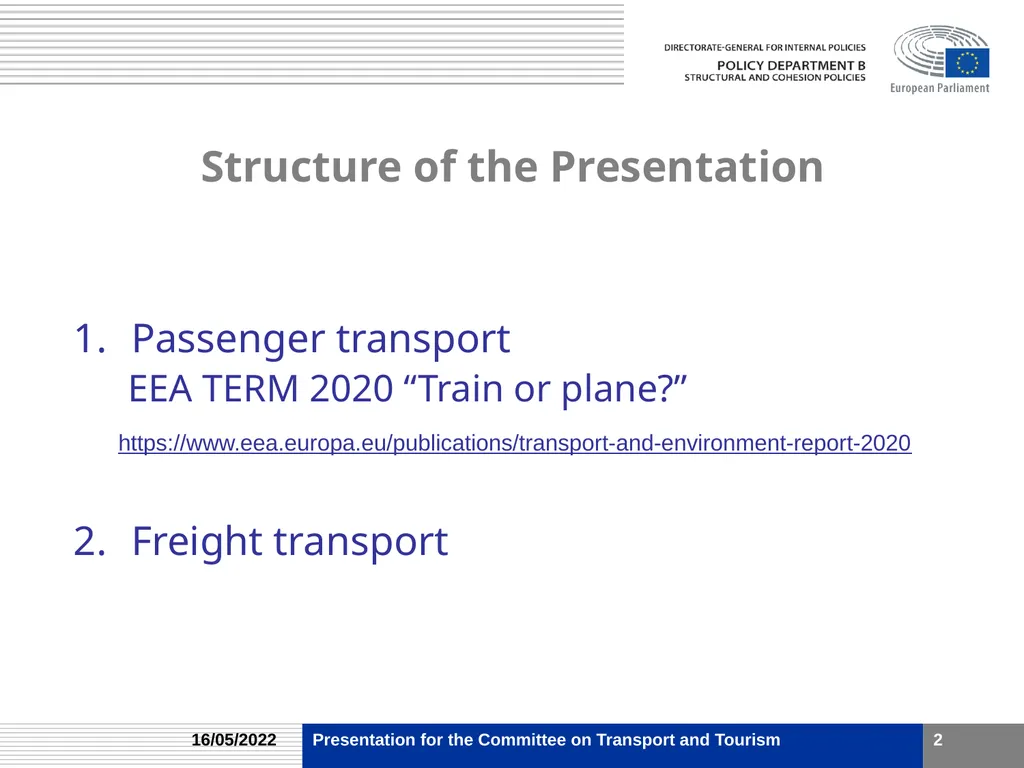 Medium and long distance passenger and freight - slide 2 of 12