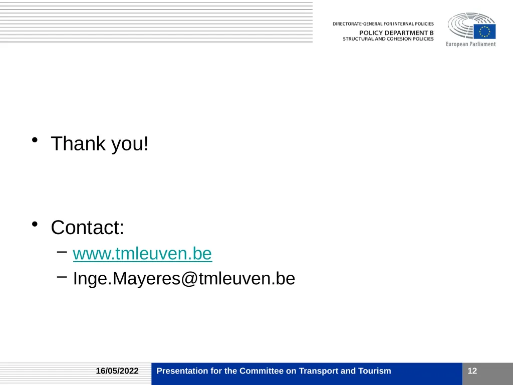 Medium and long distance passenger and freight - slide 12 of 12