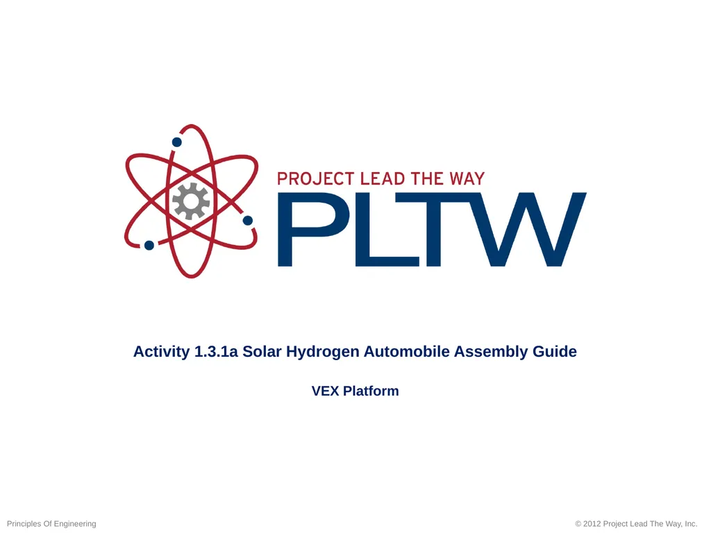 Activity 1.3.1a Solar Hydrogen Automobile Assembly - slide 1 of 7