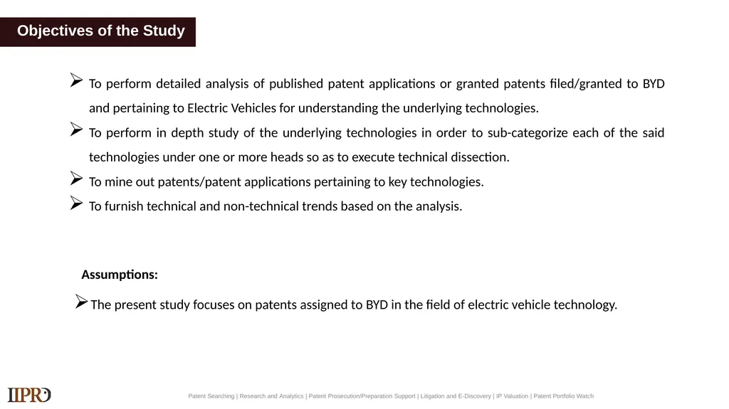 BYD (Electric Vehicles) Patent Landscape Study - slide 5 of 28