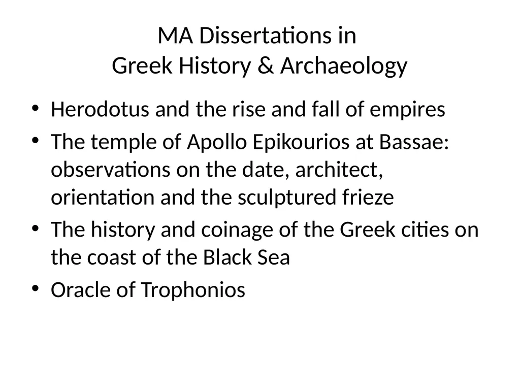 Postgrad Study in Classics/ Ancient History/ - slide 3 of 9