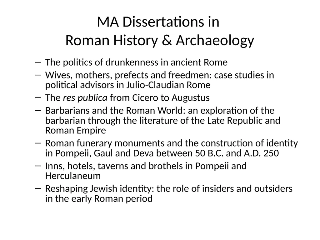 Postgrad Study in Classics/ Ancient History/ - slide 4 of 9