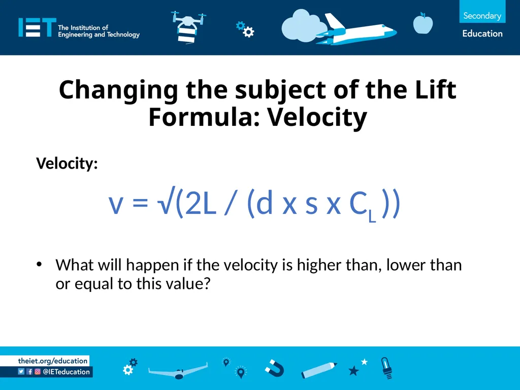 Flying by Numbers with the lift equation Using and - slide 6 of 10