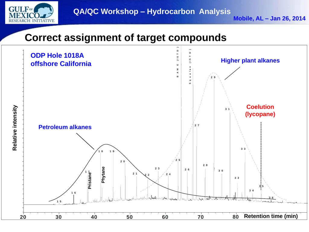 QA/QC in Organic Matter (Hydrocarbon) Analysis. - slide 6 of 7