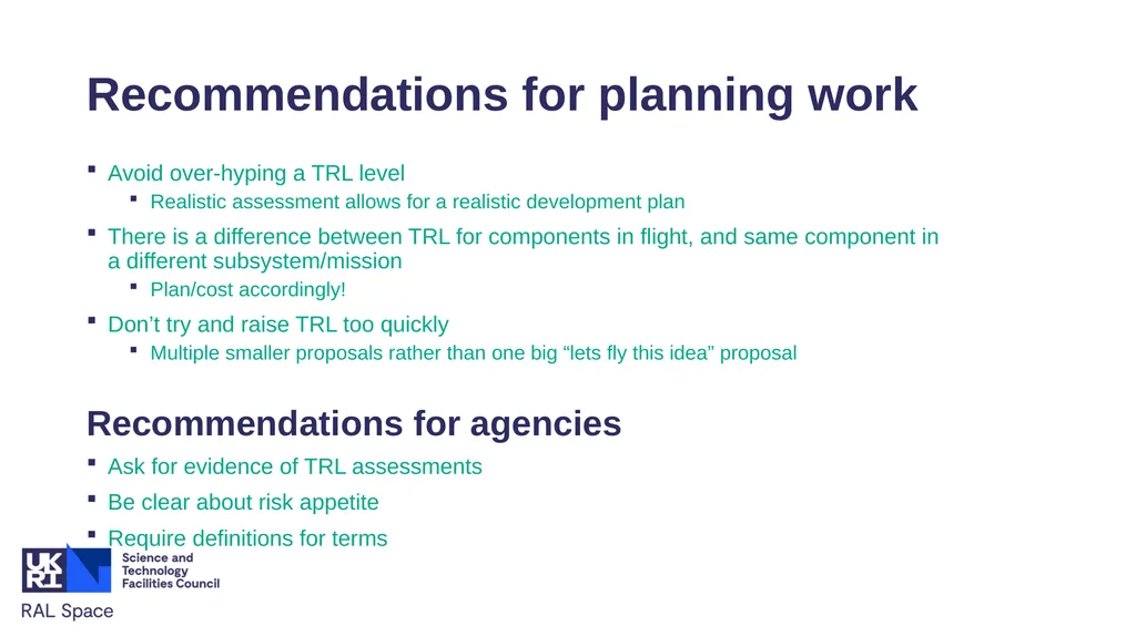 TRL Lessons from CubeMAP Will Grainger, RAL Space - slide 12 of 12
