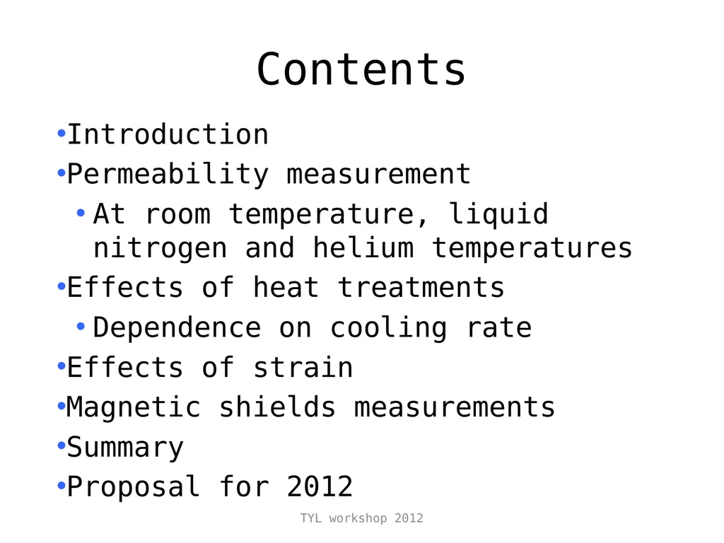 Study on the magnetic shielding for - slide 2 of 17