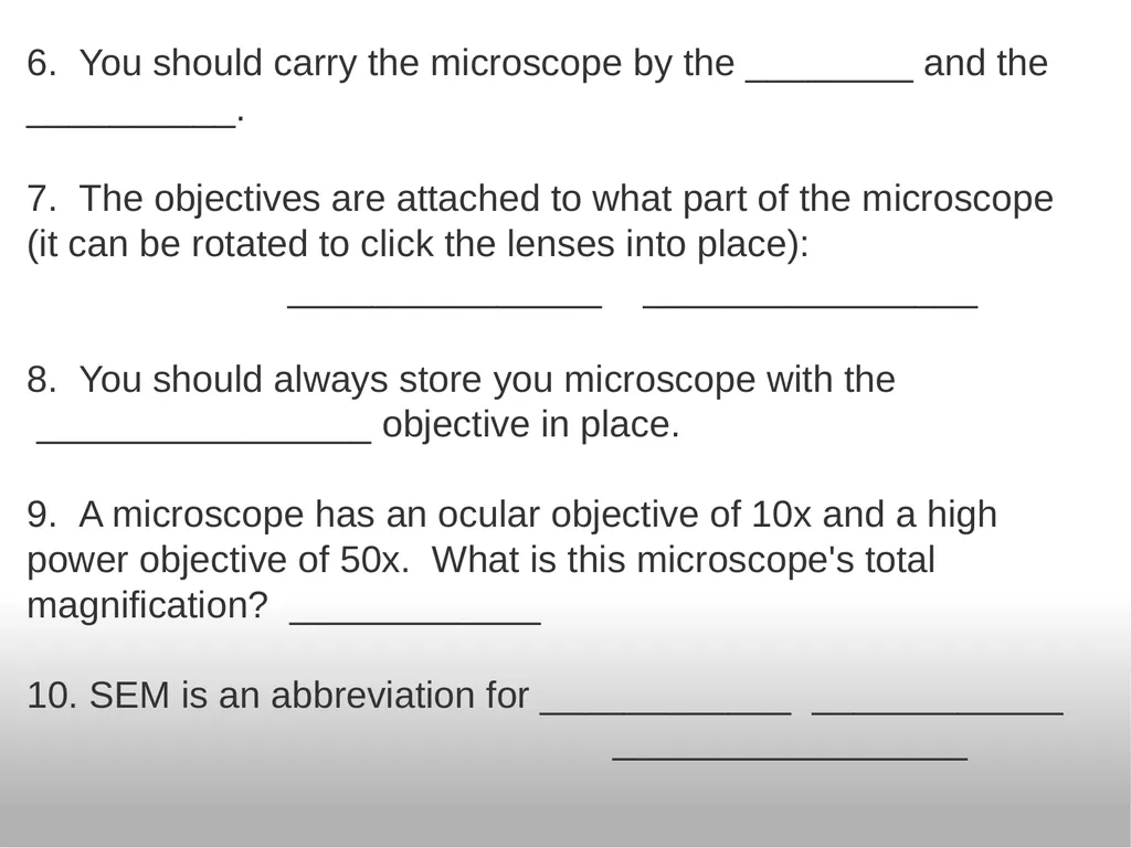 Introduction to the Microscope Types of - slide 23 of 23