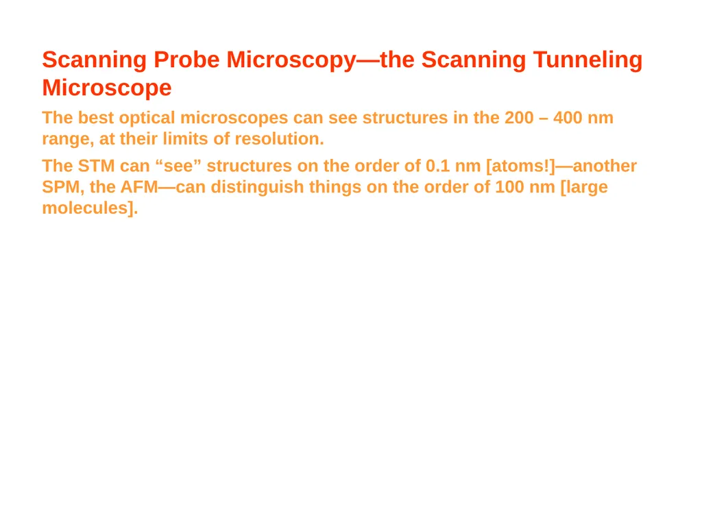 Scanning Probe Microscopy—the Scanning Tunneling - slide 2 of 26