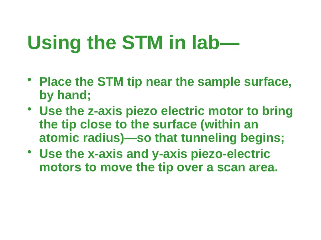 Scanning Probe Microscopy—the Scanning Tunneling - slide 25 of 26