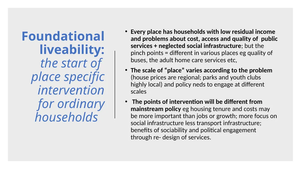 Foundational Liveability: a new approach to making - slide 19 of 21