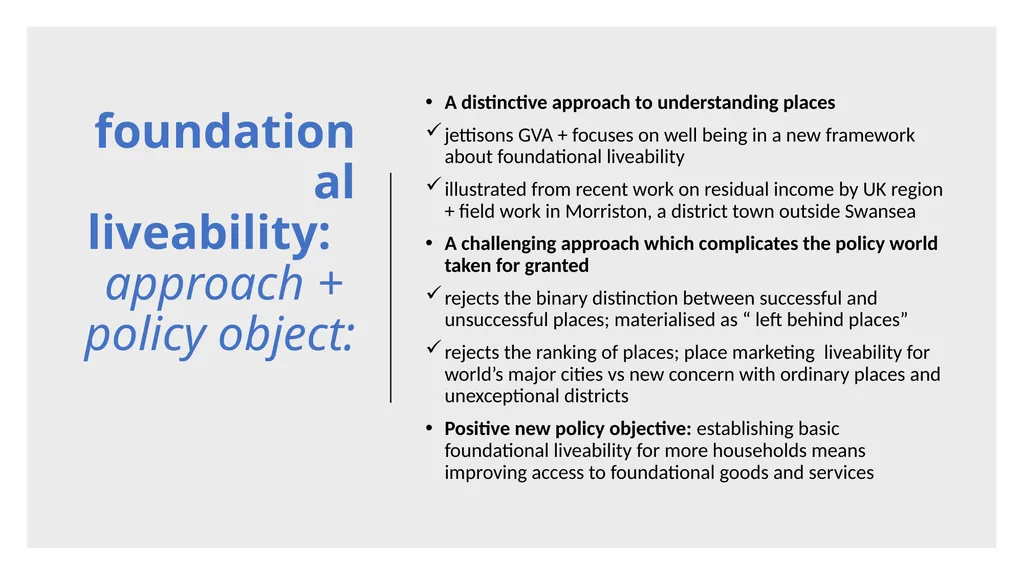 Foundational Liveability: a new approach to making - slide 2 of 21