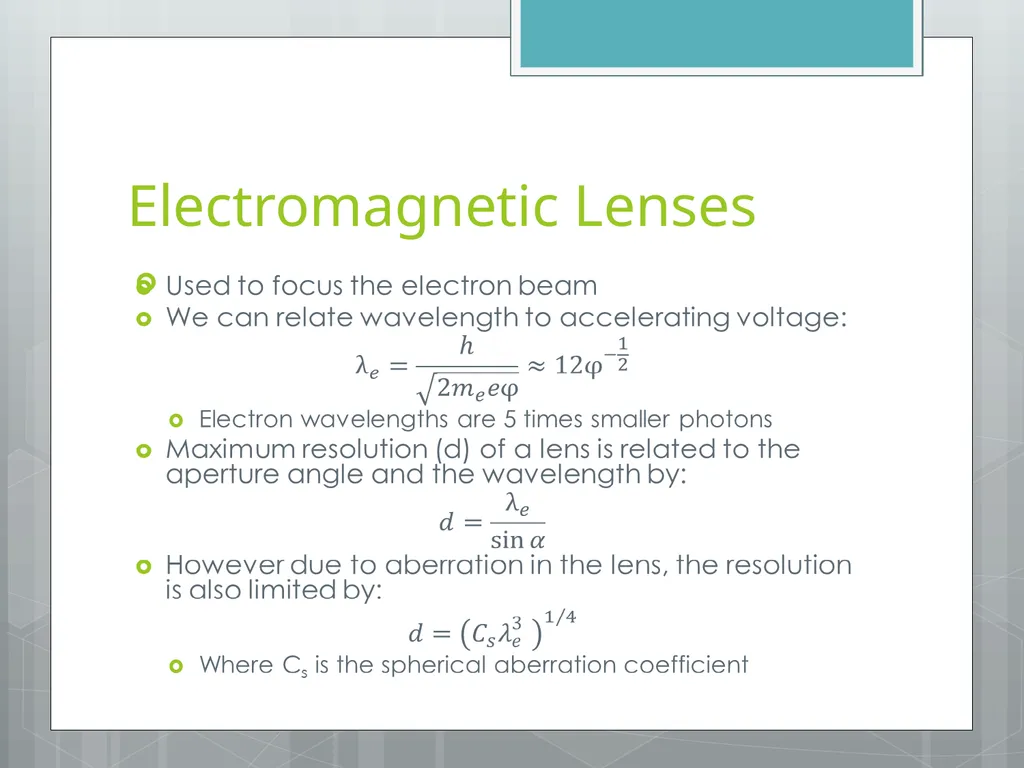 Electron Microscopy Chelsea Aitken Peter Aspinall - slide 4 of 17