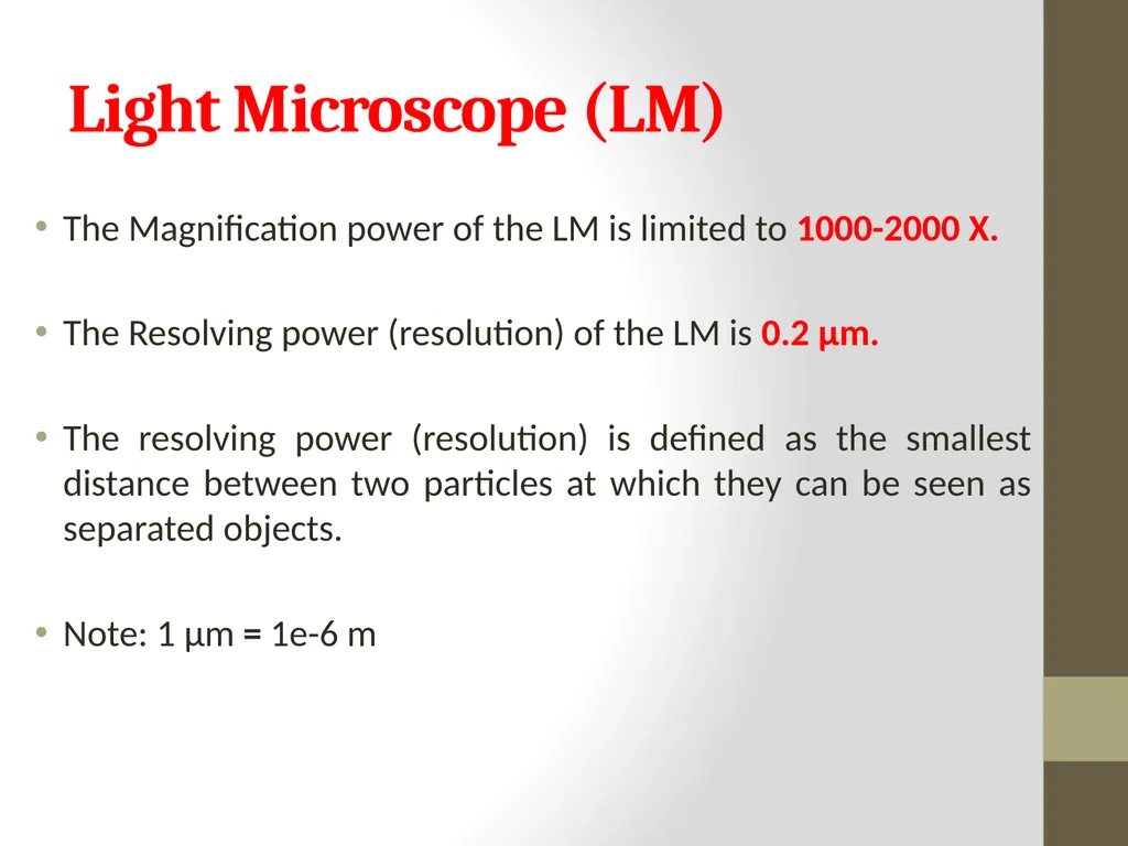 Microscope Light Microscope Electron Microscope - slide 2 of 8