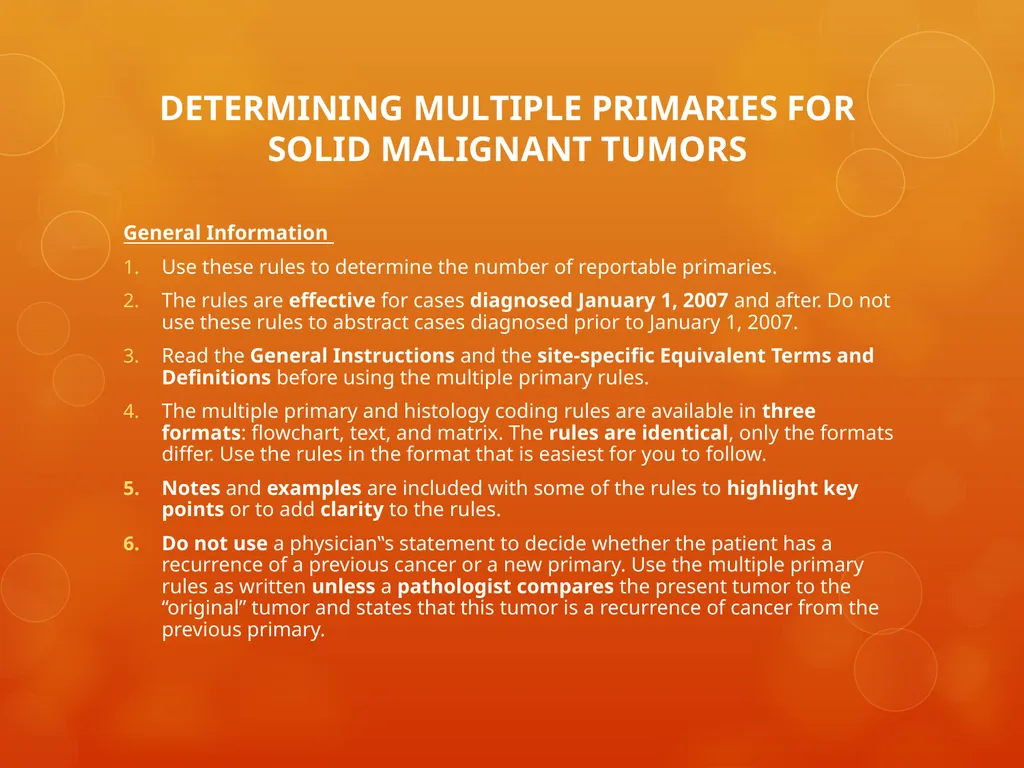 Multiple Primary and Histology Coding Rules Colon - slide 6 of 64