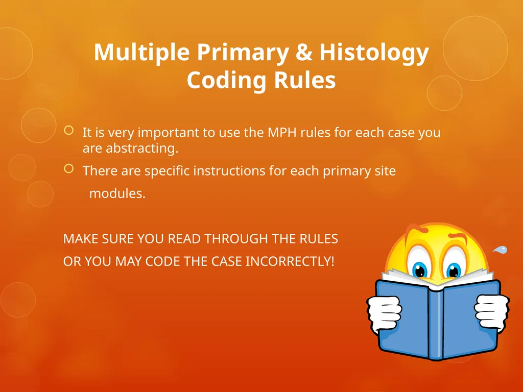 Multiple Primary and Histology Coding Rules Colon - slide 2 of 64