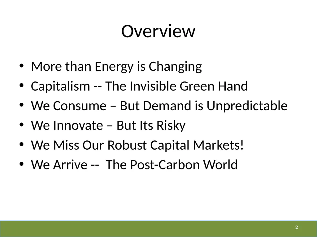 The Business of Energy OR The Business of Changing - slide 2 of 16