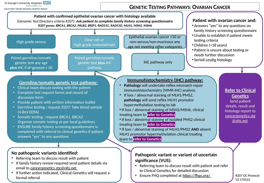 Patient with confirmed epithelial ovarian cancer - slide 1 of 2