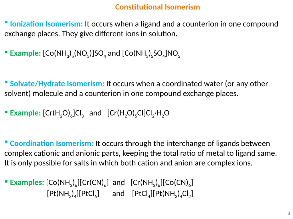 Isomerism 1 Do the compounds have the same - slide 8 of 9