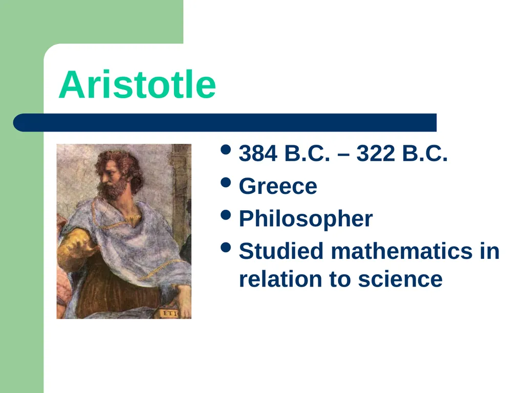 Mathematicians Mr. Clutter Villegas Middle School - slide 3 of 10