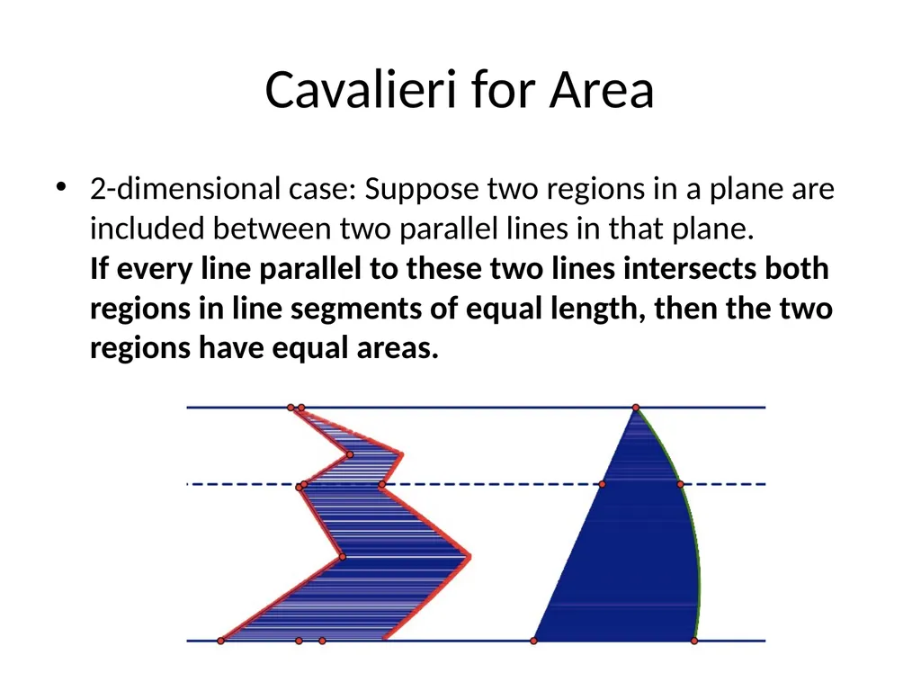 Cavalieri's Principle: Area and Volume Jim King - slide 2 of 20