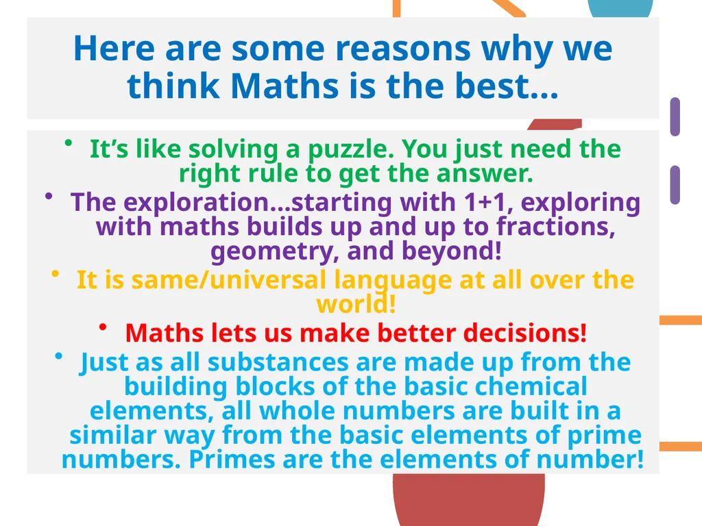 Transition from Primary to Secondary School Maths - slide 5 of 16