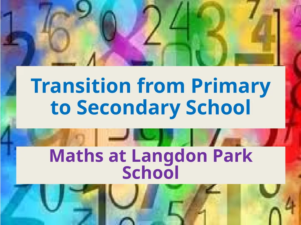 Transition from Primary to Secondary School Maths - slide 1 of 16